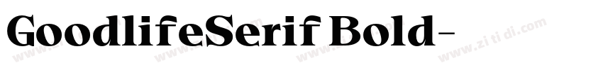 GoodlifeSerif Bold字体转换
